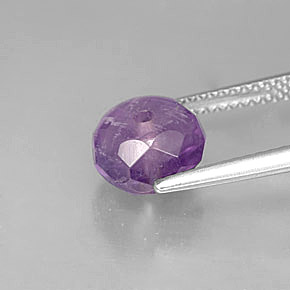 Amatista violeta natural de 2,63 ct, transparente, transparente / translúcido