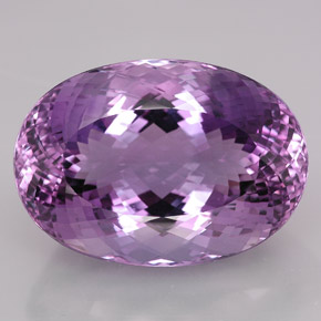 Amatista violeta natural de 109,15 ct, corte óvalo, IF