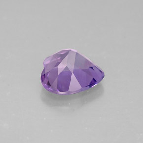 Amatista violeta natural de 0,72 ct, forma de corazón, VS