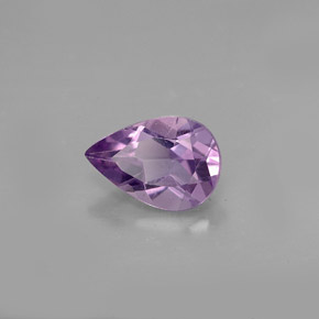Amatista violeta natural de 1,18 ct, en forma de pera, VS