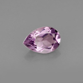 Amatista violeta natural de 0,93 ct, en forma de pera, VS