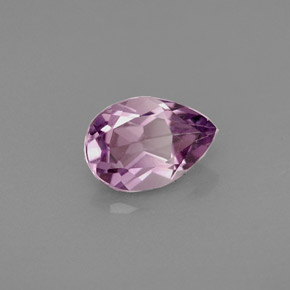Amatista violeta natural de 0,93 ct, en forma de pera, VS
