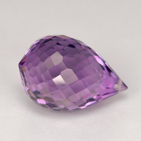Amatista violeta natural de 5,25 ct, briolette, VVS