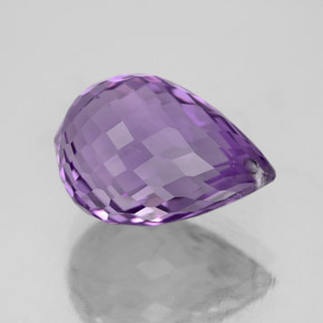 Amatista violeta natural de 5,73 ct, briolette, VVS
