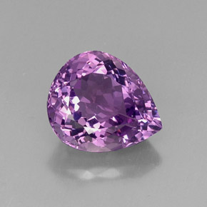 Amatista Violeta natural de 6.87 ct, En forma de pera, VVS