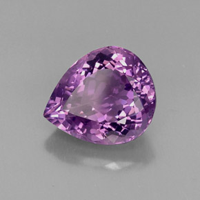 Amatista Violeta natural de 6.87 ct, En forma de pera, VVS