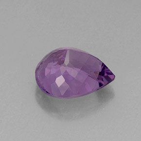 Amatista Violeta natural de 6.87 ct, En forma de pera, VVS