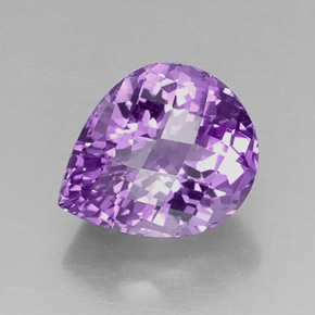 Amatista violeta natural de 8,26 ct, en forma de pera, VVS