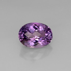Amatista violeta natural de 10,58 ct, corte óvalo, VVS-VS