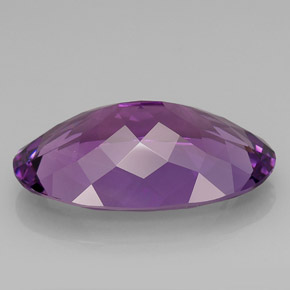 Amatista violeta natural de 33,67 ct, corte óvalo, VVS