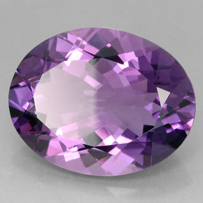 Amatista violeta natural de 28,36 ct, corte óvalo, IF