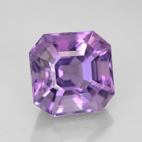 Amatista violeta natural de 5,77 ct, corte esmeralda, VVS
