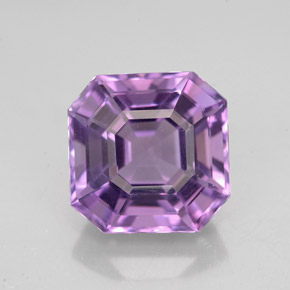 Amatista violeta natural de 4,24 ct, corte esmeralda, VVS