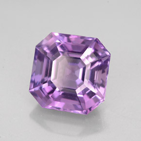 Amatista violeta natural de 4,24 ct, corte esmeralda, VVS