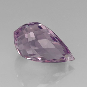Amatista violeta natural de 11,27 ct, briolette, VVS