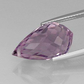 Amatista violeta natural de 11,27 ct, briolette, VVS