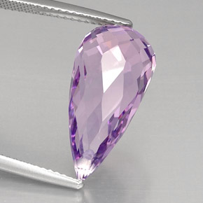 Amatista violeta natural de 8,80 ct, briolette, VVS