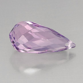 Amatista violeta natural de 8,80 ct, briolette, VVS