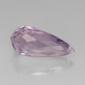 Amatista violeta natural de 7,80 ct, briolette, VVS