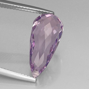 Amatista violeta natural de 7,80 ct, briolette, VVS