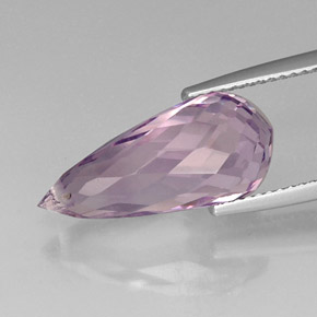 Amatista violeta natural de 7,80 ct, briolette, VVS