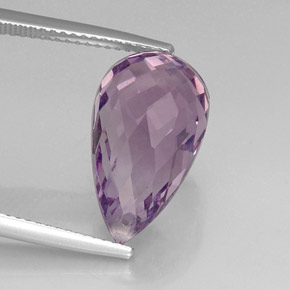 Amatista violeta natural de 8,49 ct, briolette, VVS