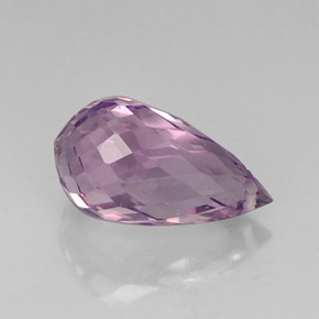 Amatista violeta natural de 8,49 ct, briolette, VVS