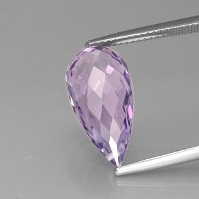 Amatista violeta natural de 8,21 ct, briolette, VVS