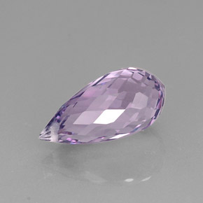 Amatista violeta natural de 8,21 ct, briolette, VVS