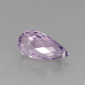 Amatista violeta natural de 8,21 ct, briolette, VVS