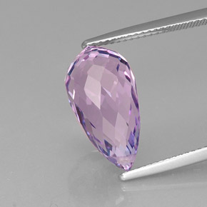 Amatista violeta natural de 8,07 ct, briolette, VVS