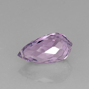 Amatista violeta natural de 8,07 ct, briolette, VVS