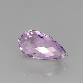 Amatista violeta natural de 8,07 ct, briolette, VVS