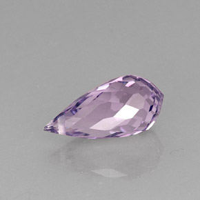 Amatista violeta natural de 6,14 ct, briolette, VVS