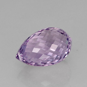 Amatista violeta natural de 15,48 ct, briolette, VVS