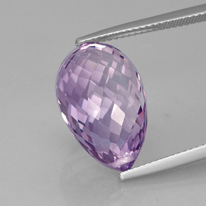Amatista violeta natural de 15,48 ct, briolette, VVS