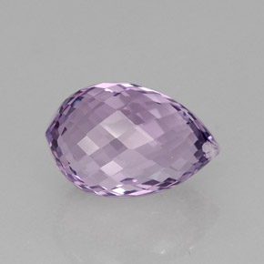 Amatista violeta natural de 15,48 ct, briolette, VVS