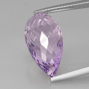 Amatista violeta natural de 12,56 ct, briolette, VVS