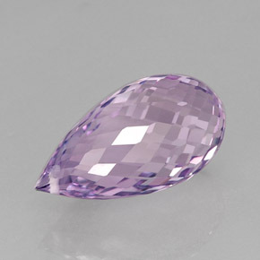 Amatista violeta natural de 12,56 ct, briolette, VVS