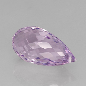 Amatista violeta natural de 12,56 ct, briolette, VVS