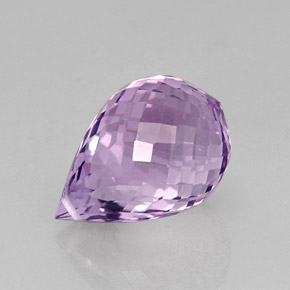 Amatista violeta natural de 12,84 ct, briolette, VVS