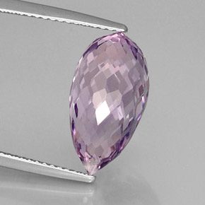 Amatista violeta natural de 7,31 ct, briolette, VVS