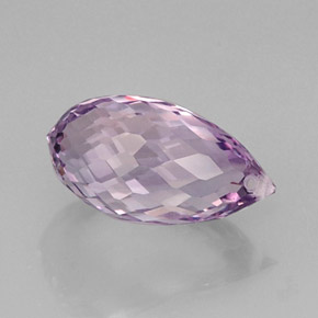 Amatista violeta natural de 7,31 ct, briolette, VVS