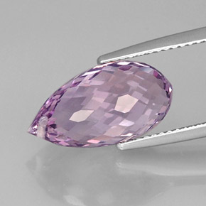 Amatista violeta natural de 7,31 ct, briolette, VVS