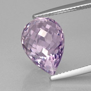 Amatista violeta natural de 8,53 ct, briolette, VVS