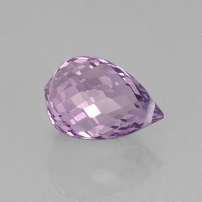 Amatista violeta natural de 6,16 ct, briolette, VVS