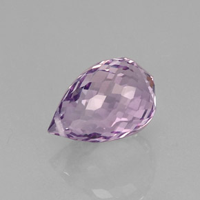 Amatista violeta natural de 6,16 ct, briolette, VVS