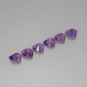 Gemas de amatista violeta natural de  ct, forma de corazón, VVS-VS