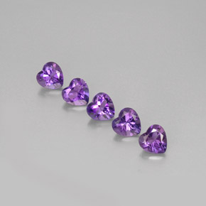 Gemas de amatista violeta natural de  ct, forma de corazón, VVS-VS