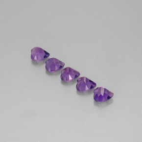 Gemas de amatista violeta natural de  ct, forma de corazón, VVS-VS